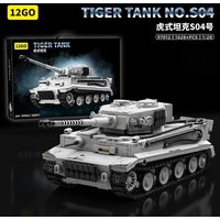 12GO 97012 Tiger Tank NO.04S MOC Tank Model Building Blocks Toy Classic Model Series 3D Assembly Model DIY Combined model Gifts
