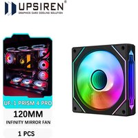 UPSIREN UF-1 PRISM 4 PRO 1PCS Computer Chassis Fan 12cm ARGB 4Pin PWM Quiet Cooling Fan 12V Large Air Volume 45.2CFM/600-1500RPM