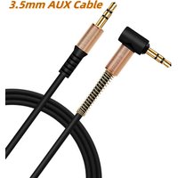 Nku Gold Plated 3.5mm Jack Audio Cable 90 Degree Right Angle 1/8" TRS Stereo Car AUX Cord for Mobile MP3 PC Headphones Speaker