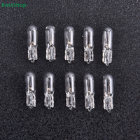 10Pcs 12V 2W T5 Glass Light Bulb Dashboard Instrument Panel Brake Light Bulbs Headlights Auto Interior Warnning Light