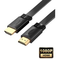 1.5m 3m 5m HD HDMI Cable lines for Computer TV Gold Plated Plug Male-Male HDMI Cable 1.4 Version Flat line 1080p 3D