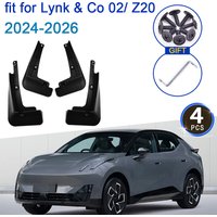 4PCS Auto Mud Flaps For Lynk Co 02 Z20 2024 2025 2026 Mudflaps Mudguards Splash Guards Fender Splash-proof Tools Car Accessories