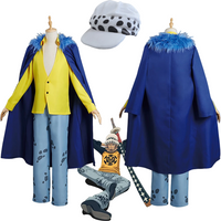 Heißer Anime ein Trafalgar d Wasser gesetz Stück Mantel Hose Umhang Cosplay Kostüm Erwachsenen setzt Halloween Karneval Leistung Uniform Kappe