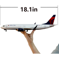1:150 Scale Delta Airlines 737 Boeing Airplane Kids Toys Resin Delta B737 Airplane Model With Led Lights Toy Aircraft