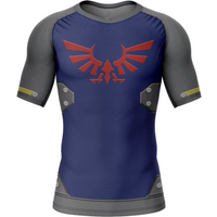 Bandai Shield Style Zelda Short Sleeve Rash Guard Game Adult Kids Compression T-Shirt Summer Quick-dry Soft Comfy Lightweight