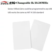 5YOA 10PCS RFID UID Card Rewritable 13.56Mhz Clone For M1 1k S50 Writable Copy Changeable Attendance System CUID