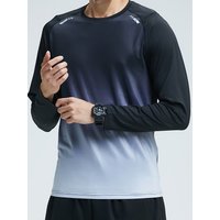 Slimming long-sleeved sports T-shirt for men a breathable and casual fitness top for outdoor running training in all fourseasons