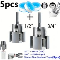 2/5pcs PPR Pipe Threader Tool And Water Pipe Sealant Tape - Suitable for PVC and PPR Pipes, Heavy-Duty Metal Pipe Repair Tool
