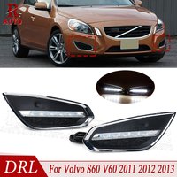 R-AUTO 1 zestaw LED DRL Światła do jazdy dziennej Światło przeciwmgielne Przednie światło drogowe Światło przeciwmgielne Do Volvo S60 V60 2011 2012 2013