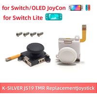 2PCS K-SILVER JS19 TMR Joystick for JoyCon Replacement No Drifting Electromagnetic Stick for Nintendo Swicth/OLED/Lite