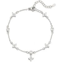 S925 Silver Anklets for Women Waterproof 14K Gold Plated Cz Dainty Summer Flower Charm Anklet Non Tarnish Beach Jewelry Gifts