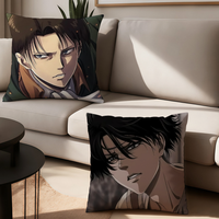 Anime Attack on Titan Levi Ackerman Pillow Case Office Cushions Suitable For Sofa Car Bedroom Decorative Cushion Cover