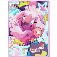 60PCS Pokemon Tinkaton Card Sleeves Laser Shine Pink Cute Anime Girl PTCG Trading Cards Protective Case