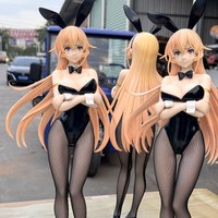 Food Wars Shokugeki No Soma Erina Nakiri 1/4 Bunny Ver. Anime Figure Blonde Student Council President Collectible Model Toy Gift