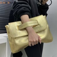 XMESSUN Trendy New Envelope Clutch Bags for Women,Designer Fashion Female Large Capacity Crocodile Snake Pattern Pouch Bag