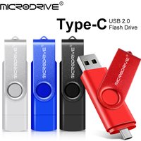 Metal OTG 2 IN 1 pen drive 4GB 8GB type c usb memory stick 32GB pendrive 64GB 128GB cle usb cle usb 2.0 flash drive memoria usb
