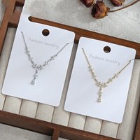 New 925 Sterling Silver Zircon Necklace Personality Charm Simple Pendant Choker Party Gift for Women Exquisite Jewelry