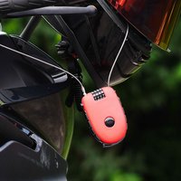 Portable Retractable Steel Wire Helmet Anti Theft Lock Cartoon Cow Combination Padlock for Electric Motorcycle