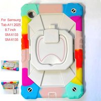 For Samsung Tab A11 8.7 inch SM-X133 X135 Case Kids Tablet cover Silicone +PC for Galaxy Tab A11 SM-X135 X133N 2025 8.7"+strap