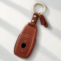 Oryginalny skórzany pokrowiec na kluczyk do Mercedes Benz A C E S G Class CLA GLE GLB GLS AMG Maybach