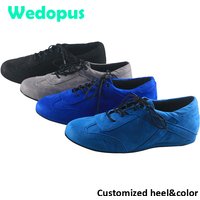 Wedopus Customized 28 Colors Salsa Man Boy Dance Shoe Sky Blue Men's Shoes for Dancing Soft Sole Shoes Man Dance