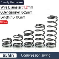 65Mn compression spring wire diameter 1.2mm, outer diameter 6-22mm return spring pressure spring high strength