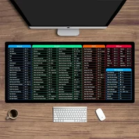 Shortcut Key Map Desk Mat Office Mouse Pad Windows and Excel Keyboard Large 1000X500 Mousepad Anti-slip Computer Rug Game Pads
