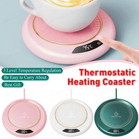 Coffee Mug Warmer USB Desk Mug Warmer Temperature Setting Electric Beverage Milk Tea Water Heating Pad Thermostat Coaster