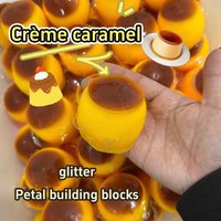 Hand-made Caramel Pudding Squishy Pinch Slow Rebound Soft Decompression Office Home Decoration Pressure Ball Adult Perfect Gift