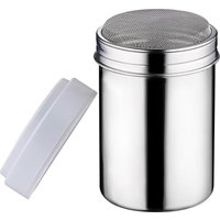 Powder Sugar Shaker Stainless Steel Seasonings Spice Shaker Fine Mesh Coffee Can Kitchen Salt Shaker with Lid for Cooking Baking