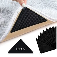2/4/8/12pcs Carpet Non-slip Sticker Reusable Washable Anti Curling Carpet Patch Fixed Stickers Floor Rug Mat Gripper Corner Pad