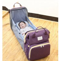 Dual-use Folding Bed Mummy Bag Going Out Light Large Capacity Maternal And Infant Back Milk Bag Multipurpose Mummy Bed Bag