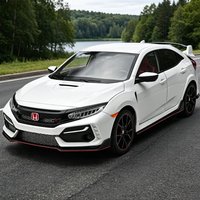 1:18 Honda Civic Type R Alloy Car Model Slide Multi-door Light Ornament Diecast Alloy Car Model Collectible Gift