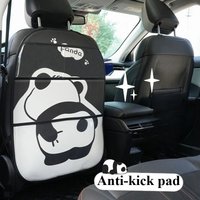 Naughty panda anti-kick pad, large chair back anti-stain pad, children's foot kick pad, waterproof, wear-resistant, cartoon cute