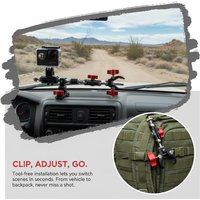 Double Ball Head Magic Arm Metal Super Clamp 1 Set for Camera Monitor Mounting Easy Installation