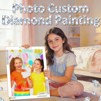 GATYZTORY Photo Custom Diamond Painting Set Customized birthday gift with friends taking group photos Rhinestones Cross Stitch