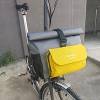 AliExpress HEasyGo Heasygo Waterproof Bicycle Front Storage Bag with Pig Nose Adapter for Brompton, Folding Bike Multifunctional 5-7L Handlebar Bag