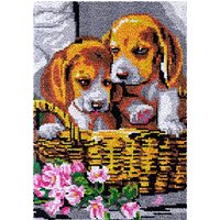 Kits de tapis à grand crochet de loquet pour chiens, ensemble de broderie de tapis, accessoires artisanaux de loisirs, toile en plastique, fabrication de sacs de bricolage, paquet d'oreiller à nœud