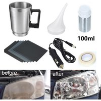 200ml Car Headlight Restoration Kit Can Headlight Polishing Steam Fumigator Restoration Kit Mug Steamer Headlamp Restoration Kit