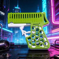 Cyberpunk Style Mini 3D Printed Pump Pistol Toy Can fire continuously Kids Decompression BB Launcher Blaster Toys