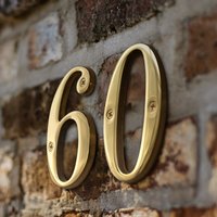 1pc 101mm Solid Brass House Number Outdoor 4 inch Metal Letter Apartment Door Number Mailbox Address Sign #0-9 With Screws