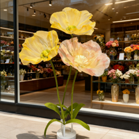 Artificial Silk Flowers Realistic Flowers Wedding Garden Decoration Champagne Flowers Artificial Backdrop With Stand