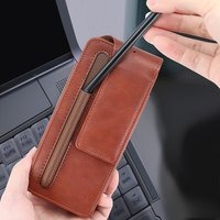 Compatible With Galaxy Z Fold 6 5 4 3 2 PU Leather Foldable Screen Phone Belt Bag Pouch Mobile Phone Waist Bag With Pen Holder