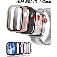 Case for Huawei Watch Fit 4 accessories Hard PC bumper Tempered Glass Screen Protector cover Band Strap Huawei Fit 4 protective