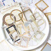 Journamm 30pcs Transparent PET Frame Stickers Scrapbooking Decorative Supplies for Card Making Scrapbook Materials Craft