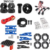 TRINOOD RC Car Chassis Armor Protector Steering Rod Lower Swing Arm Motor Mount For 1/18 GRANITE GROM 1/14 Mojave Grom Mega 380