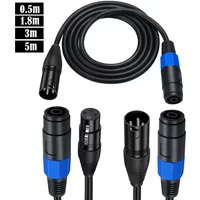 SpeakOn To XLR Cable Audio Jack Female To XLR Male / Female Extension for DJ PA Gig Stage Microphone Mic 3 Pin Connection Wiring