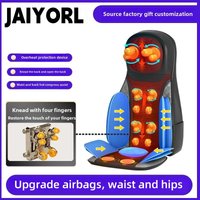 3D Massage cushion Shiatsu Neck & Back with Heat Full Back Rolling Massage Chair Pad with Height Adjustment Airbags Waist Hips