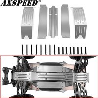 AXSPEED Stainless Steel Chassis Armor Skid Plate Guard Protect Set for 1/5 X-MAXX Xmaxx RC Buggy Truck Upgrade Parts