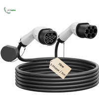 FITMPH Type 2 EV Charging Cable 5m, IEC62196-2, 11kW 16A 3-Phase EV Cable for AC Charging Stations & Type 2 Electric Cars, Plug
